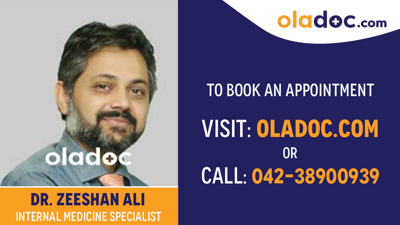 Book appointment with Dr. Zeeshan Ali-best Internal Medicine Specialist Karachi